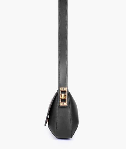 Elegant Flap Shoulder Purse Black