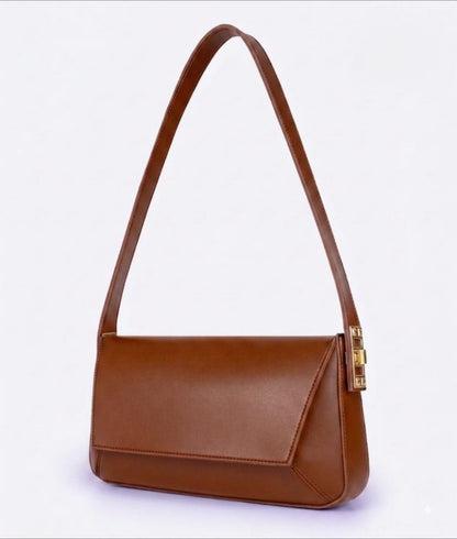 Elegant Flap Shoulder Purse Black