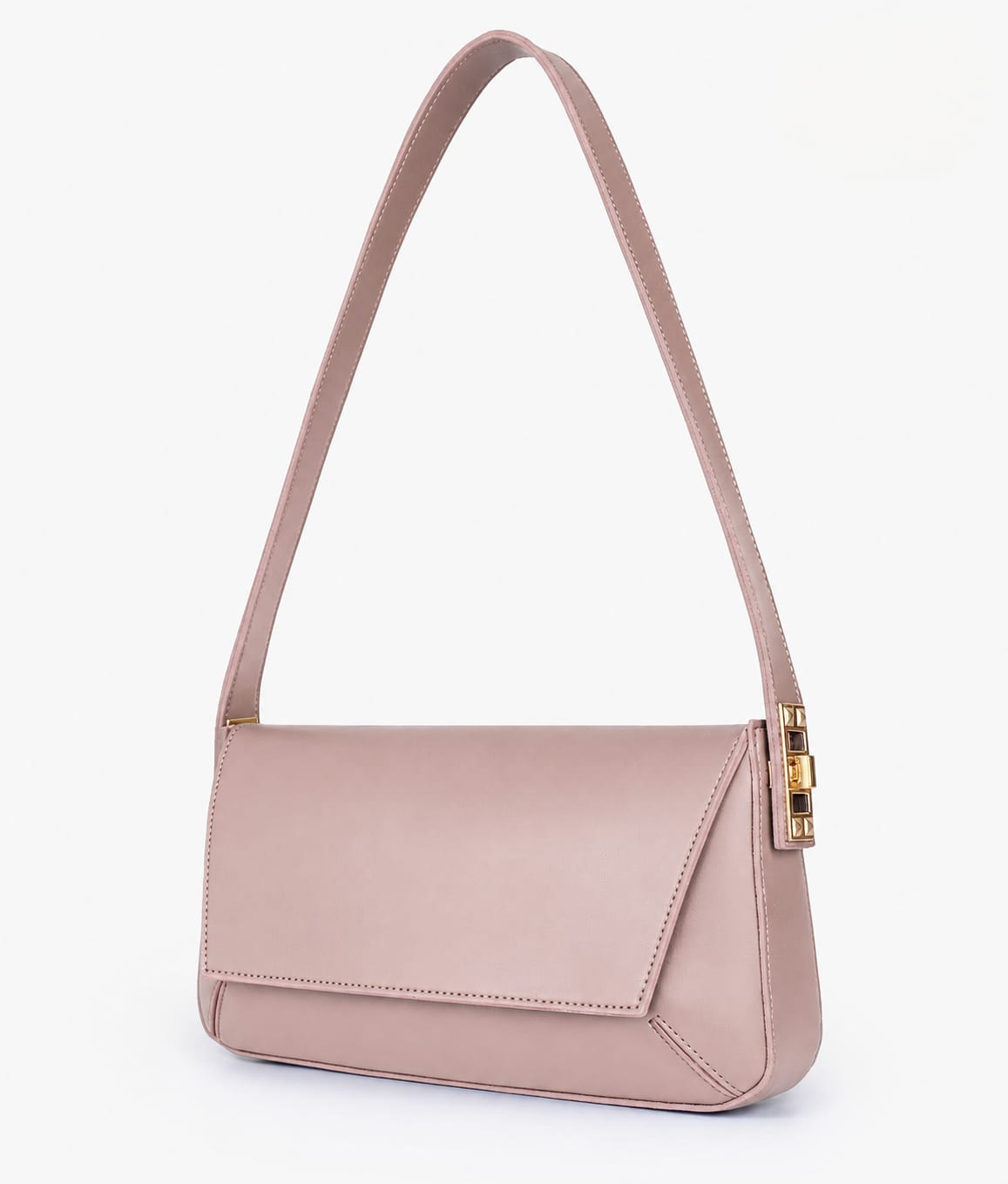 Elegant Flap Shoulder Purse Black