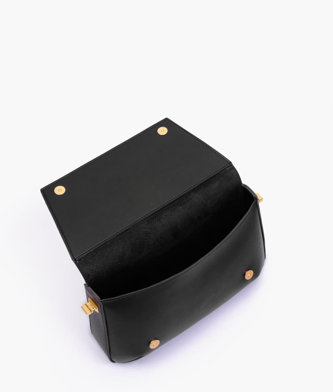 Elegant Flap Shoulder Purse Black