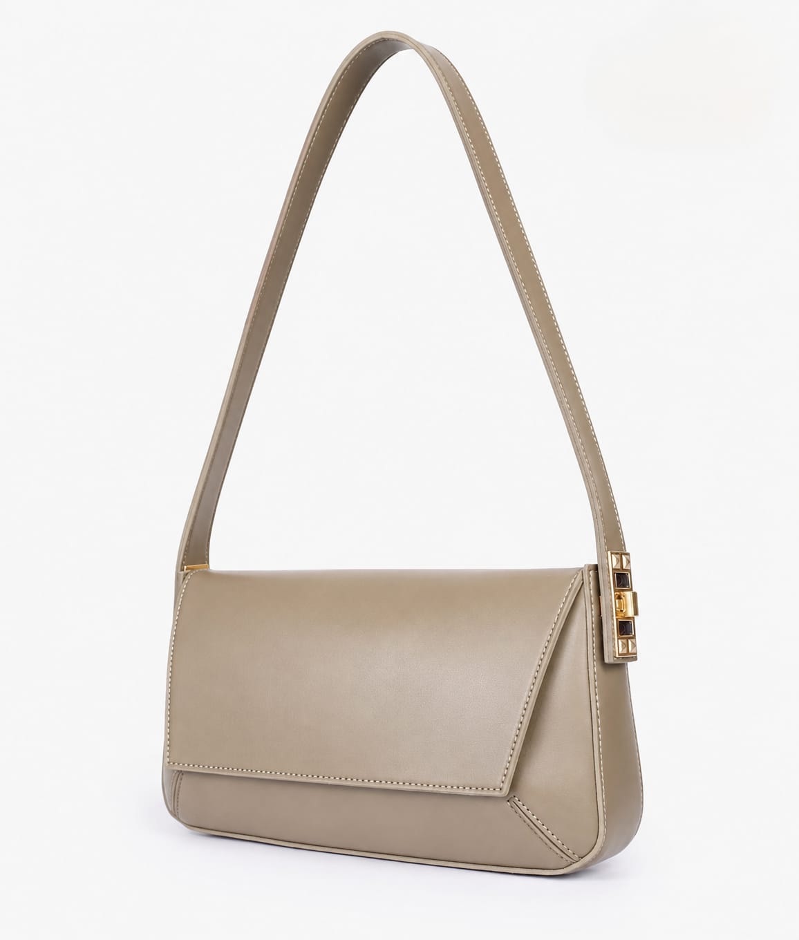 Elegant Flap Shoulder Purse Black