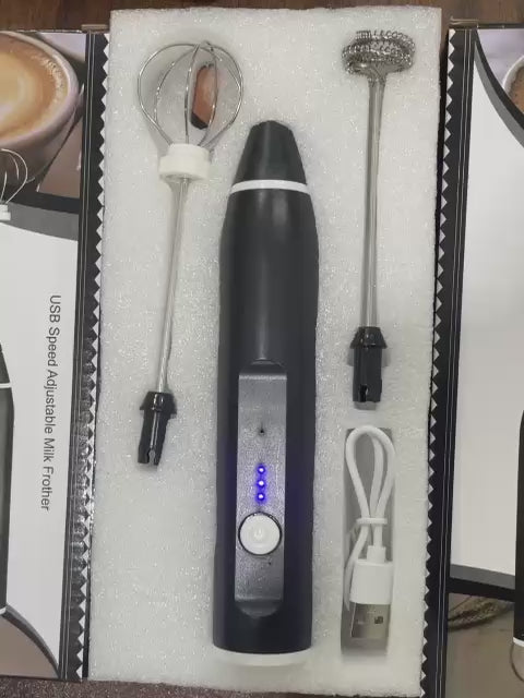 Rechargeable Coffee Beater (Big Box) | 2-in-1 Coffee & Egg Beater | 3-Speed Electric Frother & Mixer